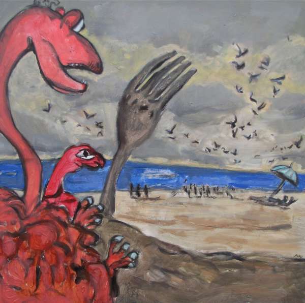 Appétit - 80x80 - huile sur toile